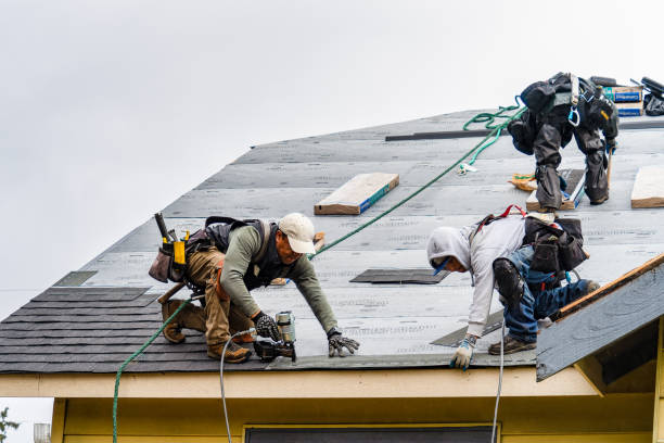 Professional Gutter Installation technician working in Shippensburg, PA